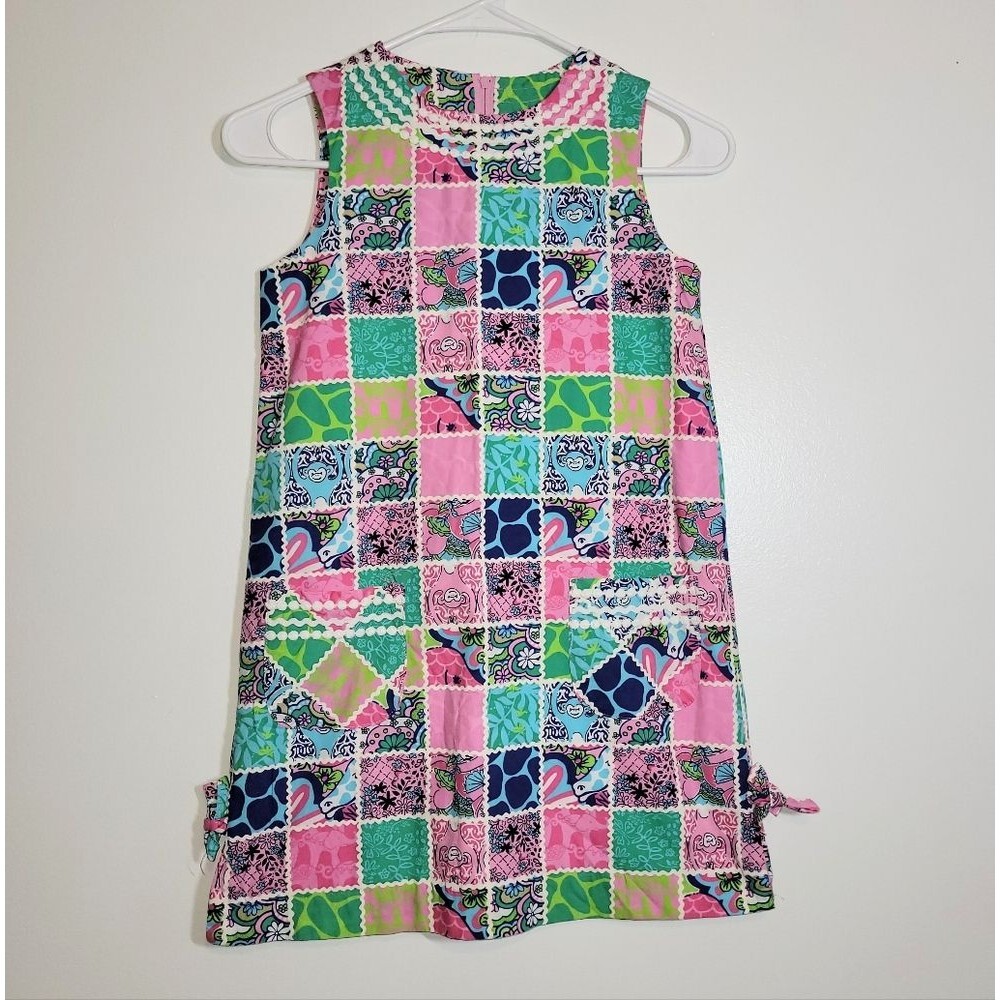 Lilly Pulitzer Girls Mini Patchwork Shift Dress 10